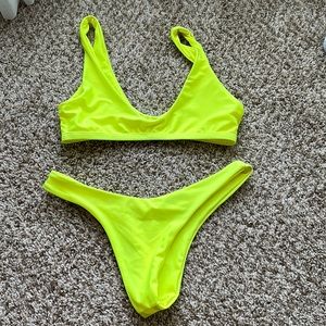 ZAFUL Highlighter Yellow Bikini